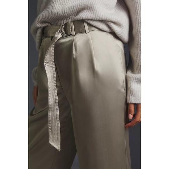 New Anthropologie Maeve Parachute Pants $148 SIZE 10 TALL Champagne Grey - Picture 3 of 7